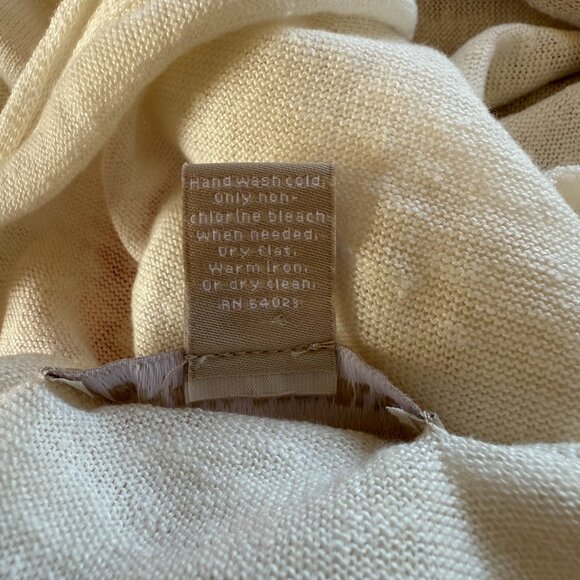 Banana Republic linen off white and orange stripe open cardigan women's size S - Picture 7 of 7